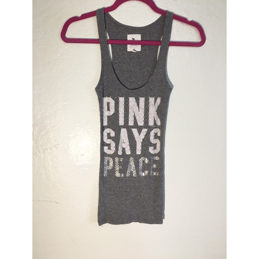 Victoria’s Secret PINK “pink says peace” tank